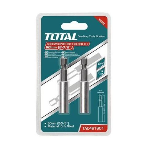 Bộ 2 Mũi Gắn Vít TOTAL TAC461601 - Dụng Cụ Tiện Ích Thép CR-V Chất Lượng Cao, Bảo Hành Theo Quy Định