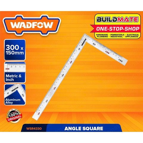 Thước góc vuông 300x150mm thân nhôm (hệ inch và mét) WADFOW WSR4330