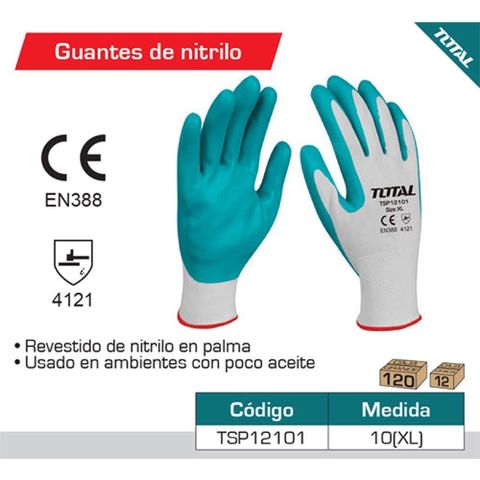(AT8) Găng tay Nitri TOTAL TSP12101 cho việc dọn dẹp Sơn Sửa nhẹ