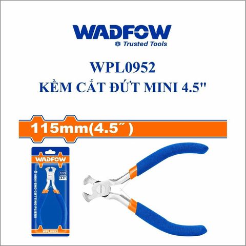 Kìm cắt đứt mini WADFOW WPL0952 - Dụng cụ tiện ích kháng gỉ, tay cầm nhựa, kích thước 4.5