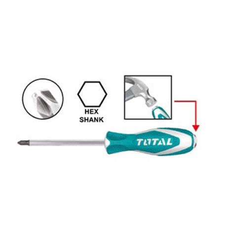 Tua vít bake đóng xuyên PH2 x 100mm TOTAL THTGTSPH2100