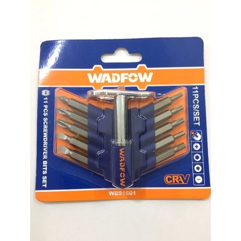 Bộ 10 Mũi Siết Vít Hex Dẹp WADFOW WBS1601 - Đầu Vít CRV 50mm, T15-T25, SL4.5-5.5, Đính Móc Nhựa Tiện Dụng