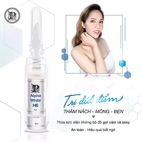Kem giảm thâm nám nách bẹn Alphawhite H6 Nuwhite Mibiti Prudente (C/5ml)