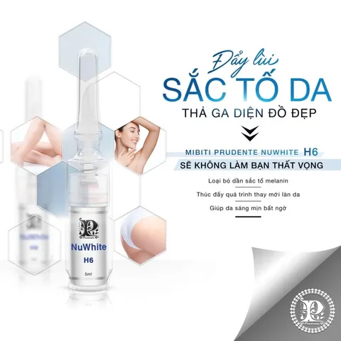 Kem giảm thâm nám nách bẹn Alphawhite H6 Nuwhite Mibiti Prudente (C/5ml)