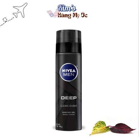 Gel cạo râu Nivea Deep Clean Shave 200ml - Giúp làm sạch và bảo vệ da, mang lại cảm giác thoải mái cho cạo râu hàng ngày.
