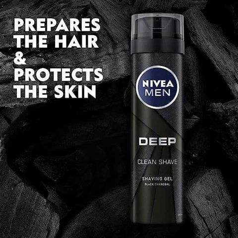 Gel cạo râu Nivea Deep Clean Shave 200ml - Giúp làm sạch và bảo vệ da, mang lại cảm giác thoải mái cho cạo râu hàng ngày.