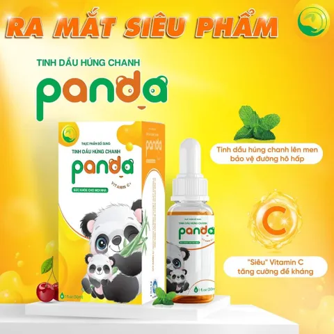 Tinh Dầu Húng Chanh Panda Thanh Mộc Hương 30ml - Giảm Ho, Sổ Mũi, Tăng Đề Kháng Cho Bé, Hỗ Trợ Miễn Dịch Tự Nhiên