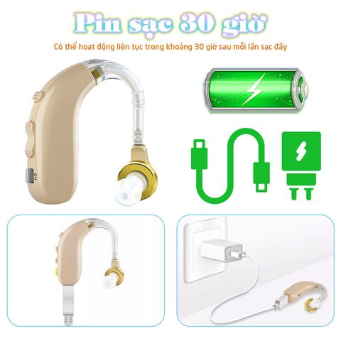Máy trợ thính không dây pin sạc Axon A-130 - xử lý âm thanh nhanh 300246