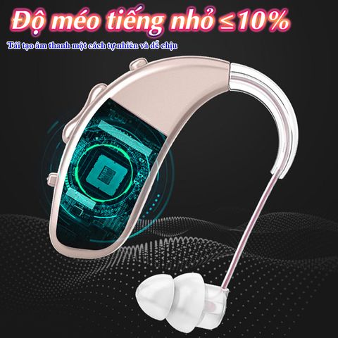 Máy trợ thính không dây Axon A-308D - Pin sạc 30 giờ, 3 chế độ nghe, khuếch đại 129dB, loại bỏ tạp âm 32dB cho người già, trẻ em