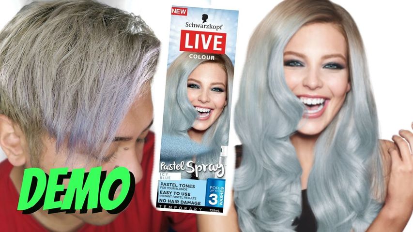 Xịt Nhuộm Tóc Tạm Thời Schwarzkopf Live Colour Icy Blue 125ml - Màu Pastel Tươi Sáng Cho Tóc Vàng Và Tóc Tẩy