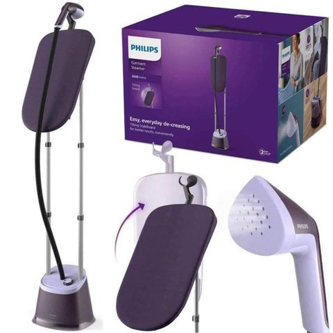 Bàn là cây hơi nước Philips STE3160/30 - 2000W, làm nóng 60 giây, hơi phun mạnh mẽ, thiết kế tiện lợi, ủi mọi trang phục dễ dàng