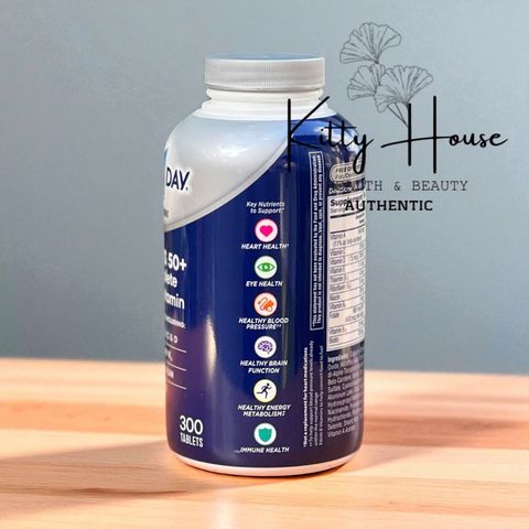 Viên uống Vitamin tổng hợp One A Day Men's 50+ cho nam 300 viên - Bổ sung dinh dưỡng, hỗ trợ sức khỏe tuổi trung niên.