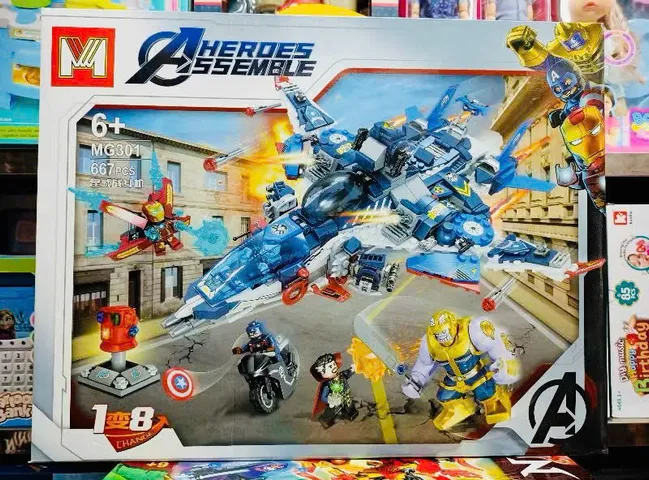 Đồ Chơi Lắp Ráp Máy Bay Siêu Anh Hùng 1221 MG301 Heroes Assemble 685PCS - Cho Trẻ Em Từ 6 Tuổi Trở Lên