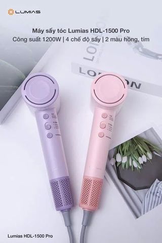 Máy Sấy Tóc Lumias HDL-1500V/ HD-1500P - Công suất 1200W, 3 Chế Độ Sấy, Độ Ồn 54dB, Kiểm Soát Nhiệt Độ Chính Xác