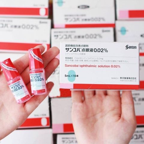 Nước Nhỏ Mắt Sancoba 0.02% Santen - Giải Pháp Chăm Sóc Sức Khỏe Đôi Mắt, Giảm Mỏi, Khô, Tăng Cường Thị Lực 5ml Nhật Bản