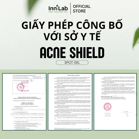 Gel chấm mụn Acne Shield Spot Gel InniLab hỗ trợ giảm mụn mờ thâm 15g - AS001