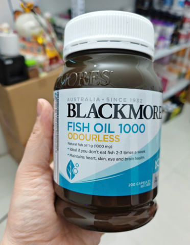 Dầu cá không mùi Blackmores Fish Oil 1000mg Odourless - 200 viên Úc
