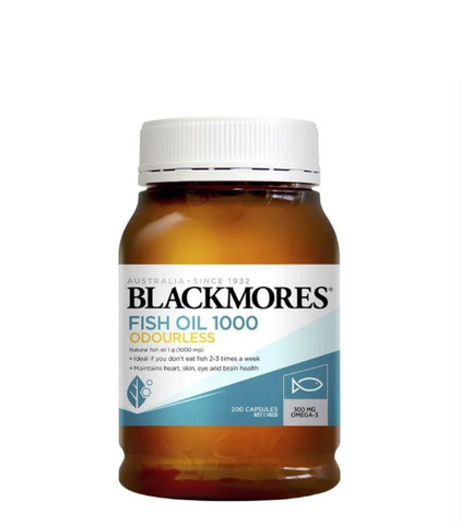 Dầu cá không mùi Blackmores Fish Oil 1000mg Odourless - 200 viên Úc