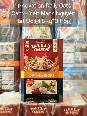 Yến Mạch Nguyên Hạt Úc Daily Oats 4,5kg - Thực Phẩm Dinh Dưỡng Cho Sức Khỏe Tim Mạch và Tiêu Hóa, Chế Độ Ăn Lành Mạnh