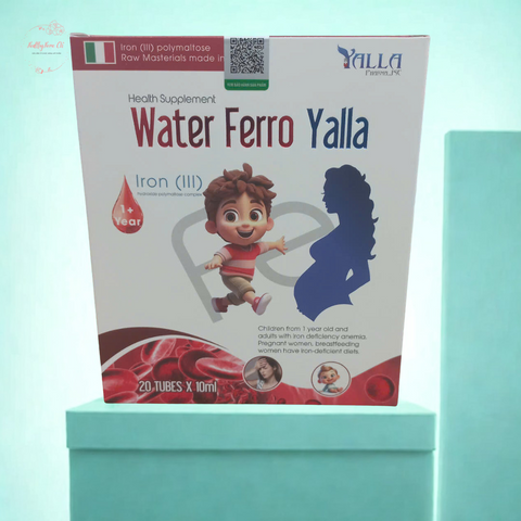 Ater Ferro Yalla - Bổ Sung Sắt & Acid Folic Giúp Tăng Cường Sức Khỏe, Ngăn Ngừa Thiếu Máu, Dạng Nước Dễ Uống