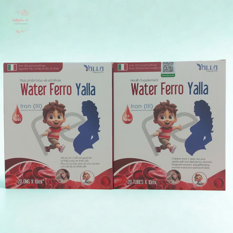 Ater Ferro Yalla - Bổ Sung Sắt & Acid Folic Giúp Tăng Cường Sức Khỏe, Ngăn Ngừa Thiếu Máu, Dạng Nước Dễ Uống