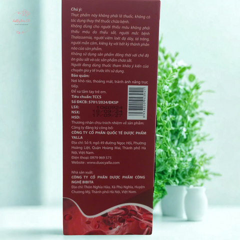 Ater Ferro Yalla - Bổ Sung Sắt & Acid Folic Giúp Tăng Cường Sức Khỏe, Ngăn Ngừa Thiếu Máu, Dạng Nước Dễ Uống