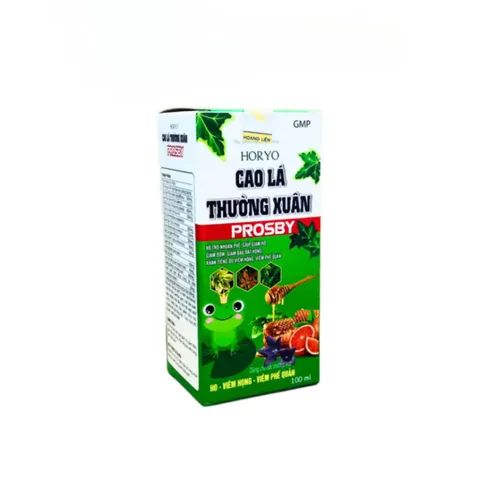 Siro Horyo Cao Lá Thường Xuân Prosby 100ml - Hỗ trợ giảm ho, viêm họng, viêm phế quản, tốt cho đường hô hấp tự nhiên