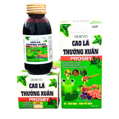 Siro Horyo Cao Lá Thường Xuân Prosby 100ml - Hỗ trợ giảm ho, viêm họng, viêm phế quản, tốt cho đường hô hấp tự nhiên