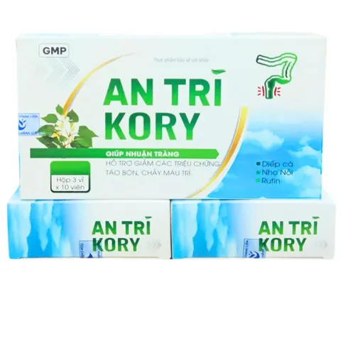 Viên uống tiêu trĩ An Trĩ Kory - Giúp nhuận tràng, giảm táo bón và hỗ trợ sức khỏe đường tiêu hóa - Hộp 30 viên tự nhiên an toàn
