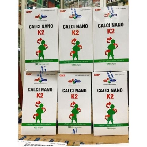 Viên uống Calci Nano K2 Mediphar - Bổ sung Canxi, Vitamin D3 & K2 cho trẻ em và người lớn, Hỗ trợ xương chắc khỏe - Lọ 120 viên