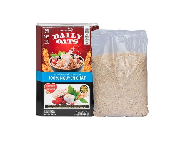 Yến Mạch Nguyên Hạt Úc Daily Oats 4,5kg - Thực Phẩm Dinh Dưỡng Cho Sức Khỏe Tim Mạch và Tiêu Hóa, Chế Độ Ăn Lành Mạnh