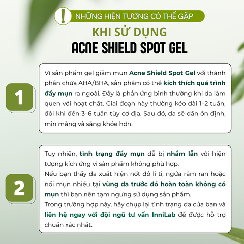 Combo 2 Gel Chấm Mụn Acne Shield Spot Gel InniLab 15g - Hỗ Trợ Giảm Mụn và Mờ Thâm, Chăm Sóc Da Nhẹ Nhàng