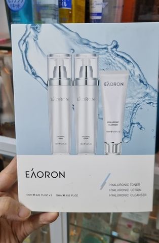 Set Dưỡng Da Eaoron Hyaluronic 3 Món - SRM 100ml, Nước Hoa Hồng 120ml & Sữa Dưỡng 120ml - Giải Pháp Cung Cấp Độ Ẩm Hiệu Quả