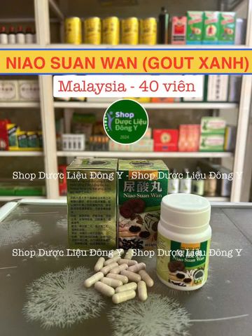 Niao Suan Wan - Viên Uống Hỗ Trợ Điều Trị Gout và Đau Khớp - Hộp 40 Viên Chiết Xuất Từ Hồng Sâm, Nấm Linh Chi