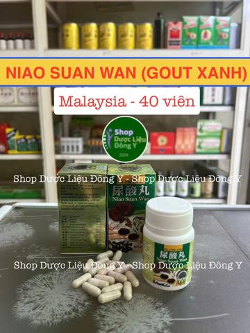 Niao Suan Wan - Viên Uống Hỗ Trợ Điều Trị Gout và Đau Khớp - Hộp 40 Viên Chiết Xuất Từ Hồng Sâm, Nấm Linh Chi