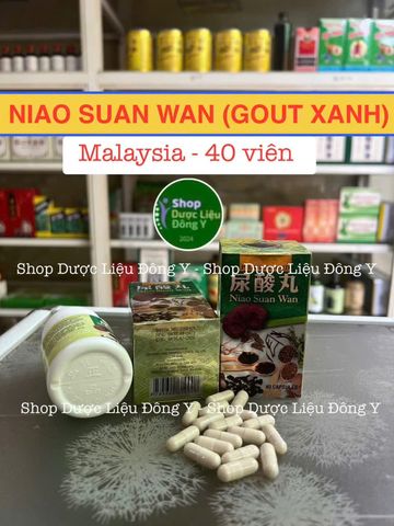 Niao Suan Wan - Viên Uống Hỗ Trợ Điều Trị Gout và Đau Khớp - Hộp 40 Viên Chiết Xuất Từ Hồng Sâm, Nấm Linh Chi