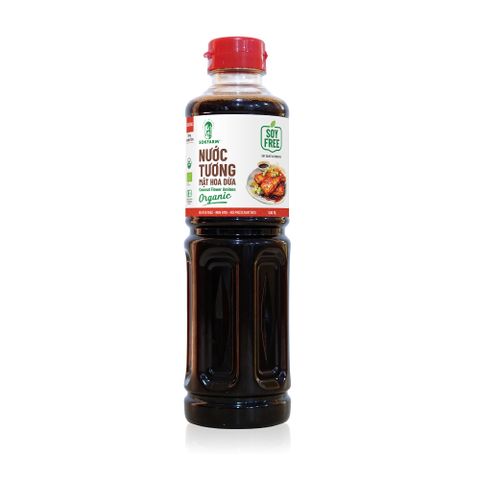 Nước Tương Mật Hoa Dừa Organic Sokfarm 500ml - Gia Vị Thiên Nhiên Chất Lượng Cao, Hương Vị Đậm Đà