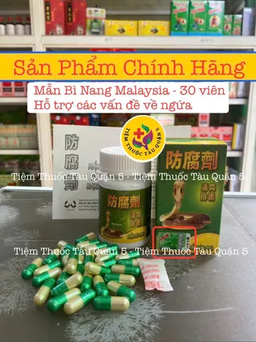 Mẫn Bì Nang (Rắn) 30 Viên - Hỗ Trợ Giảm Ngứa và Tăng Cường Chức Năng Gan - Thực Phẩm Chức Năng Malaysia
