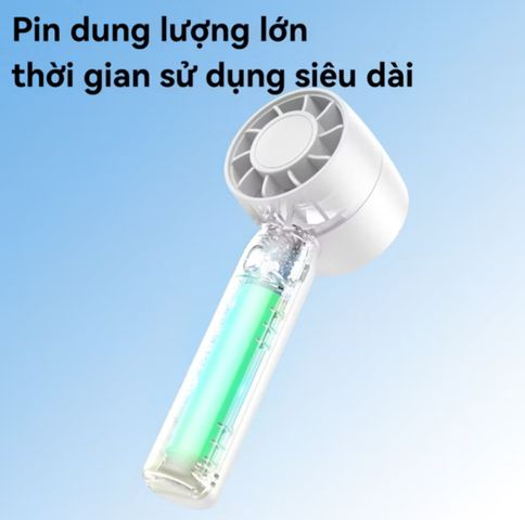 Quạt Cầm Tay Mini QT10 Không Cánh USB - Thiết Kế Dễ Thương, Độ Ồn Thấp, Pin 800mAh, Có Giá Đỡ Điện Thoại