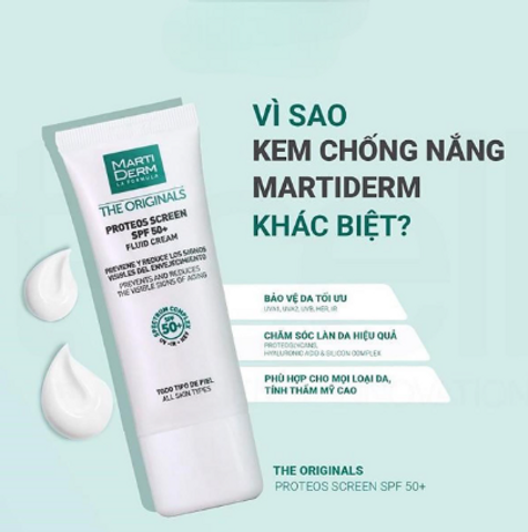 Kem Chống Nắng MartiDerm 40ml SPF 50+ - Bảo Vệ Da, Cung Cấp Độ Ẩm, Thích Hợp Cho Da Nhạy Cảm, Chống Tia UVA/UVB