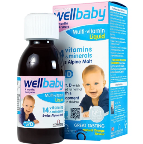 Siro bổ sung Vitamin Wellbaby 14 Vitamin Minerals - 150ml