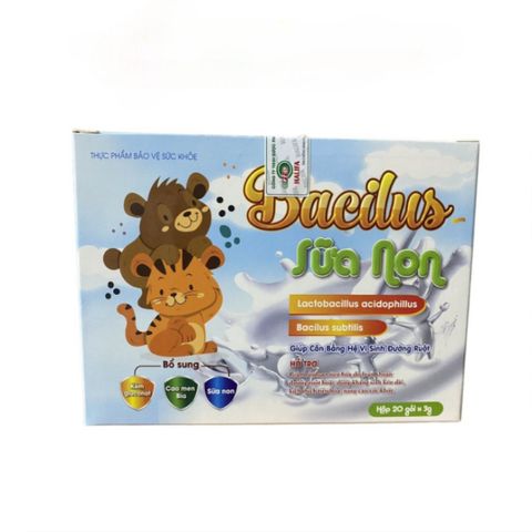 Men Vi Sinh Bacilus Sữa Non Bổ Sung Kẽm - Hỗ Trợ Tiêu Hóa, Tăng Cường Sức Khỏe, Hộp 20 Gói x 3g từ Dược Phẩm Hải Linh