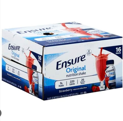 Sữa Dinh Dưỡng Ensure Nước Thùng 16 Chai - Hỗ Trợ Tăng Cường Sức Khỏe Giành Cho Người Lớn Và Trẻ Em, Hương Vị Ngon, Giá Hợp Lý