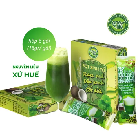 Bột Sinh Tố Rau Má Đậu Xanh Nước Dừa One Life - Giải Pháp Detox, Thanh Nhiệt Lành Mạnh, Hỗ Trợ Giảm Cân Tiện Lợi 108gr