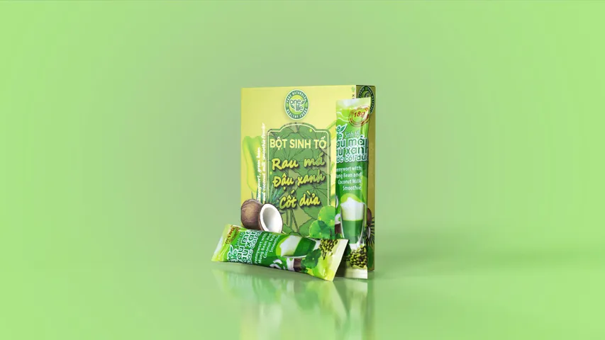 Bột Sinh Tố Rau Má Đậu Xanh Nước Dừa One Life - Giải Pháp Detox, Thanh Nhiệt Lành Mạnh, Hỗ Trợ Giảm Cân Tiện Lợi 108gr