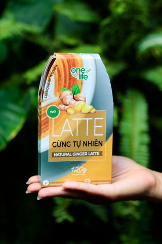 Latte Gừng Tự Nhiên One Life - Hỗ Trợ Nâng Cao Sức Khỏe, 6 Gói 20gr, Giúp Làm Ấm Cơ Thể, Hương Vị Thơm Ngon, Thích Hợp Mùa Đông