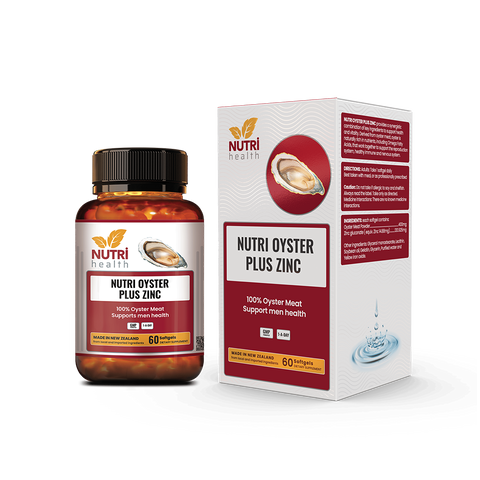 Viên Tinh Chất Hàu New Zealand NUTRI OYSTER PLUS ZINC 60 Viên - Hỗ Trợ Cải Thiện Sức Khỏe & Sinh Lý Nam Giới 100% Tinh Chất Hàu