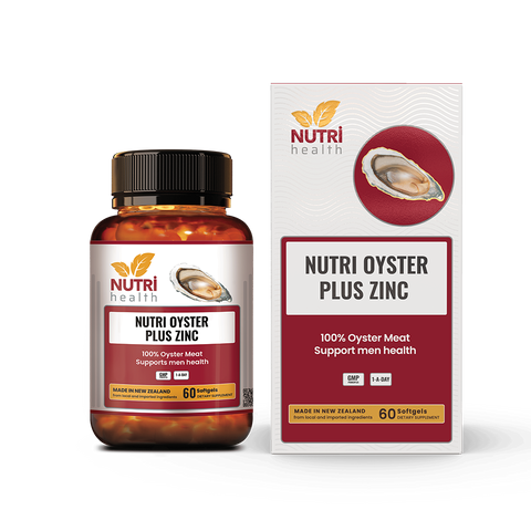 Viên Tinh Chất Hàu New Zealand NUTRI OYSTER PLUS ZINC 60 Viên - Hỗ Trợ Cải Thiện Sức Khỏe & Sinh Lý Nam Giới 100% Tinh Chất Hàu