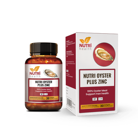 Viên Tinh Chất Hàu New Zealand NUTRI OYSTER PLUS ZINC - Tăng cường sức khỏe và sinh lý nam giới, 30 viên nang mềm