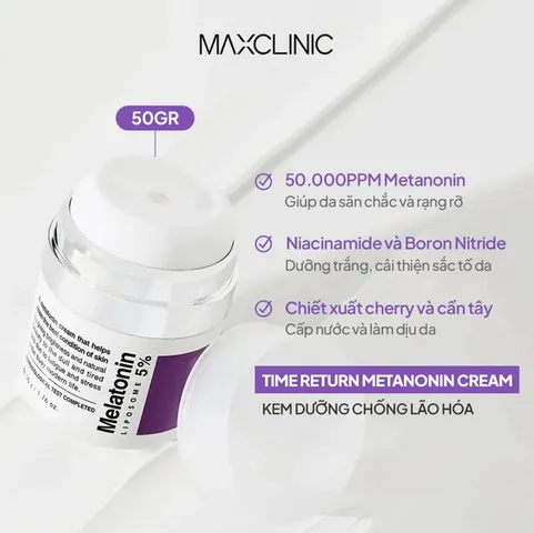 Kem Dưỡng Maxclinic Time Return Hàn Quốc - Tái Tạo Da, Mờ Thâm Nám, Chăm Sóc Da Sáng Mịn, Giúp Da Khỏe Mạnh (50gr)